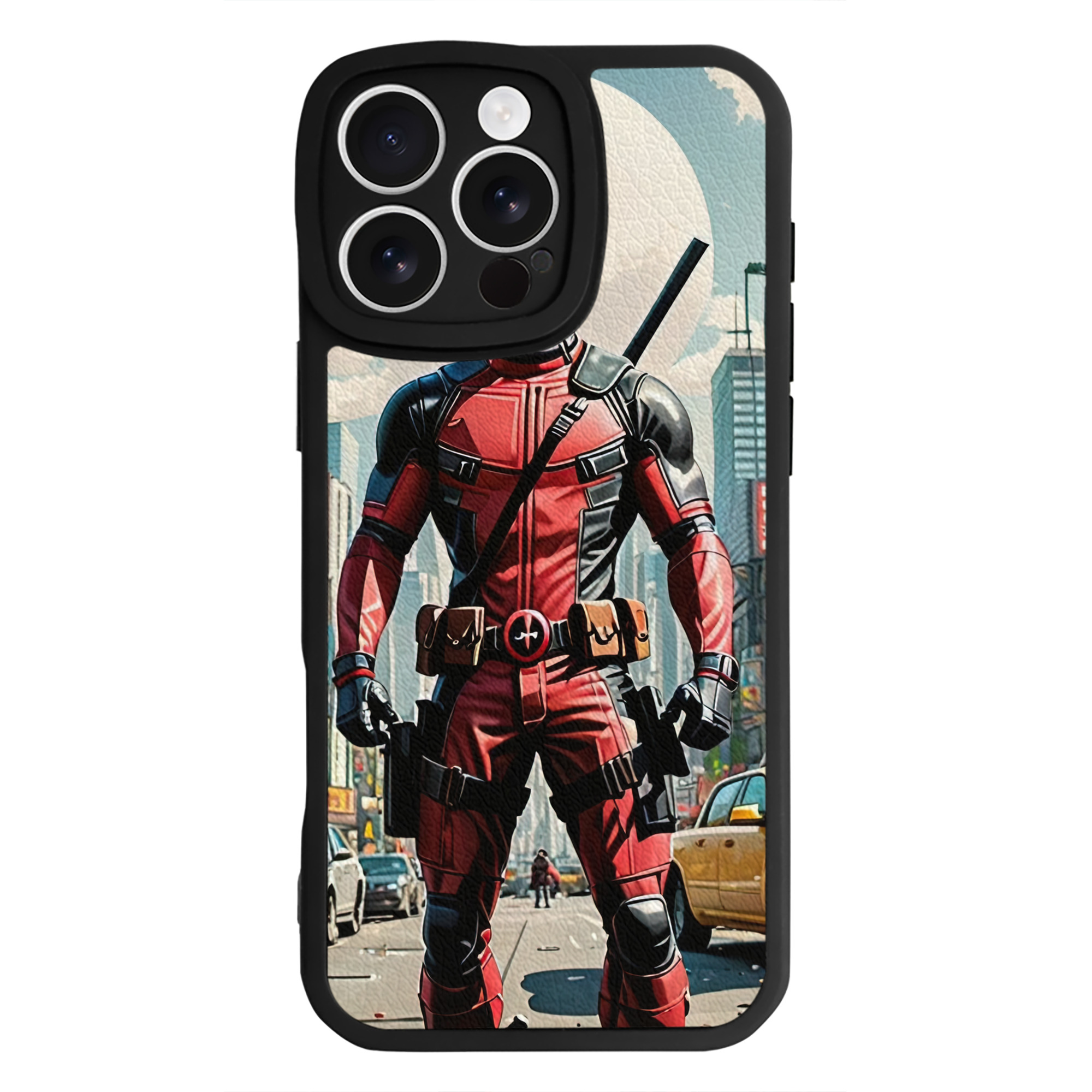 （画像用） Deadpool デッドプール 【iPhone 16シリーズ対応】シリコンスマホケース（レザー調） 材質：シリコン